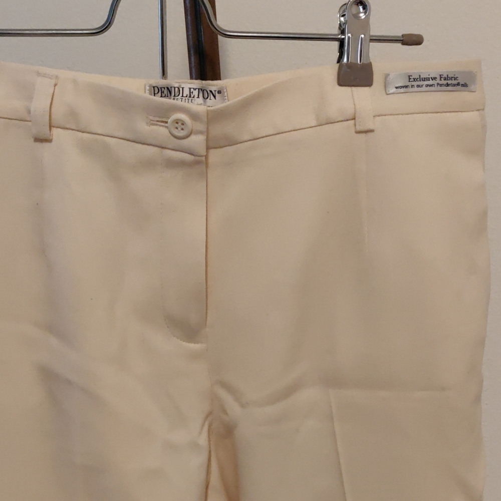 Winter white vintage wool trousers
